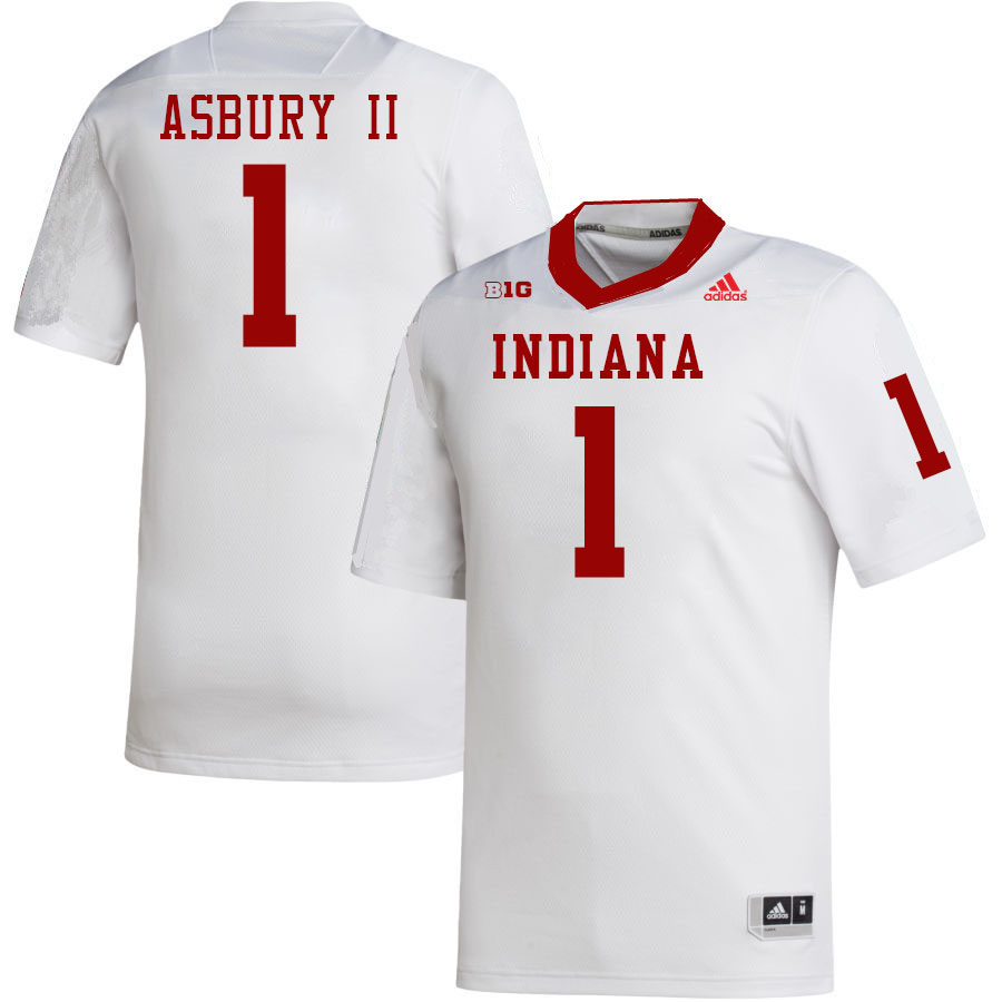 Men #1 Shawn Asbury II Indiana Hoosiers College Football Jerseys Stitched-White